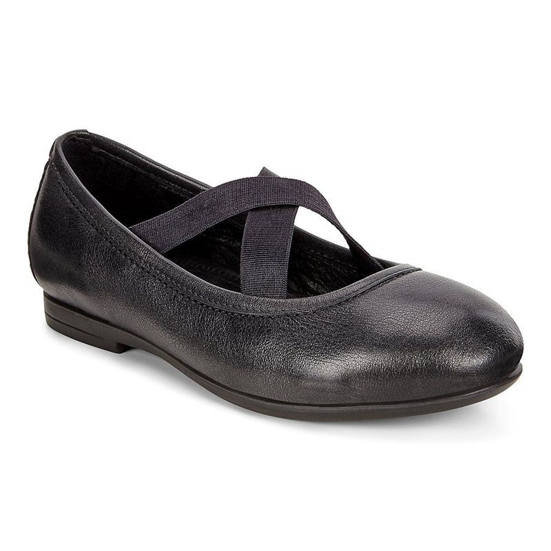 Kids Ecco Audrey - Ballerina Black - India IPZQAU253